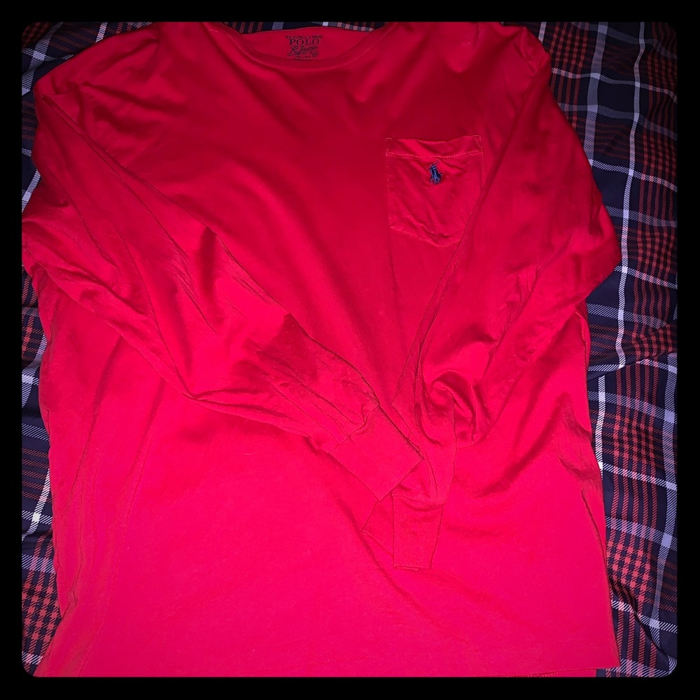 Polo Ralph Lauren large red long sleeve shirt